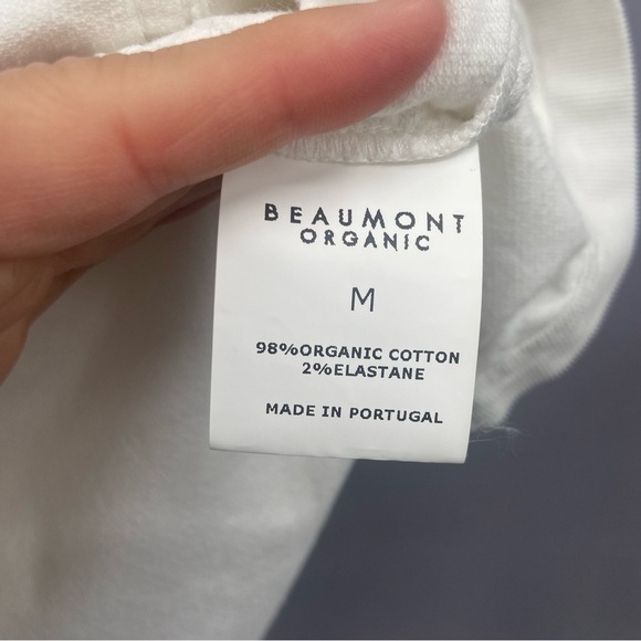 Beaumont Organic White Lightweight Corduroy Button Front Boxy Jacket Size Medium - Picture 6 of 8